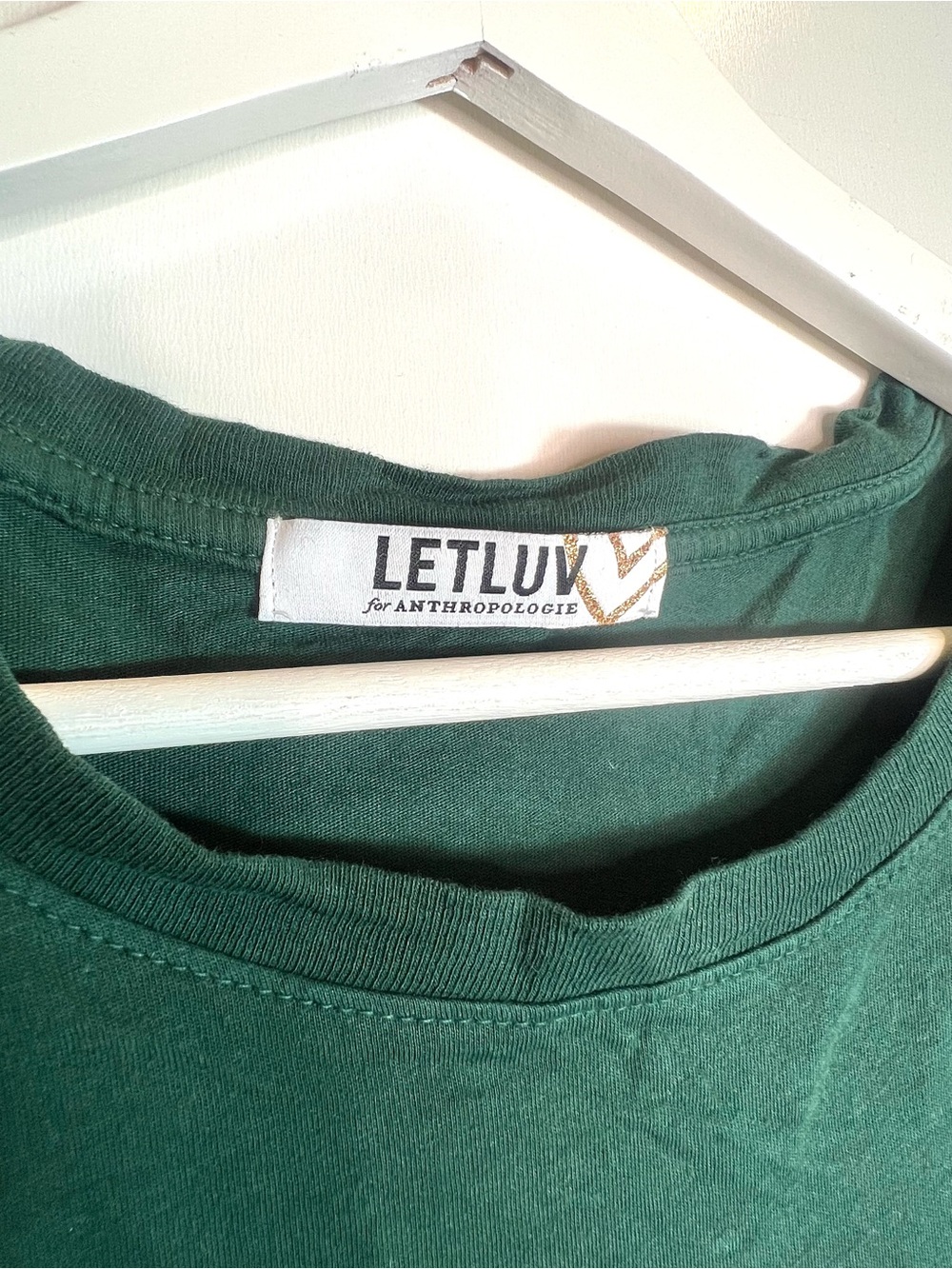 Letluv by Anthropologie Def Leppard Green Tee Size Small - Picture 5 of 10